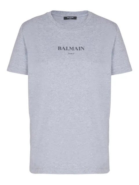 Balmain T-shirt with Balmain print Grey FF2EF000BD35