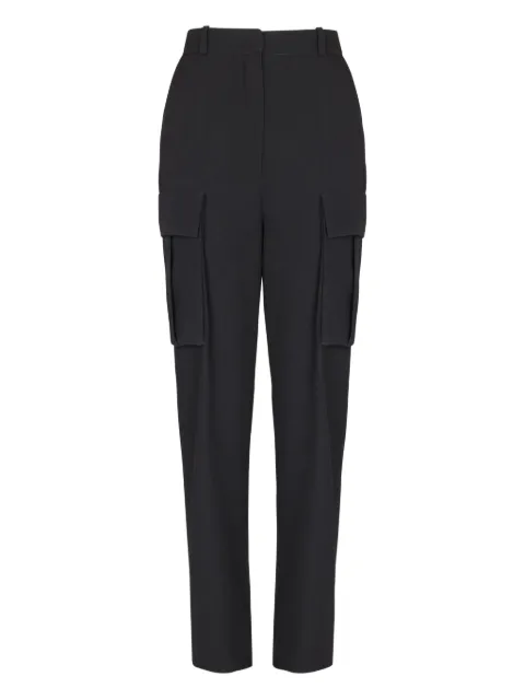 Balmain cargo-pockets wool straight trousers Black FF0PN210WC09