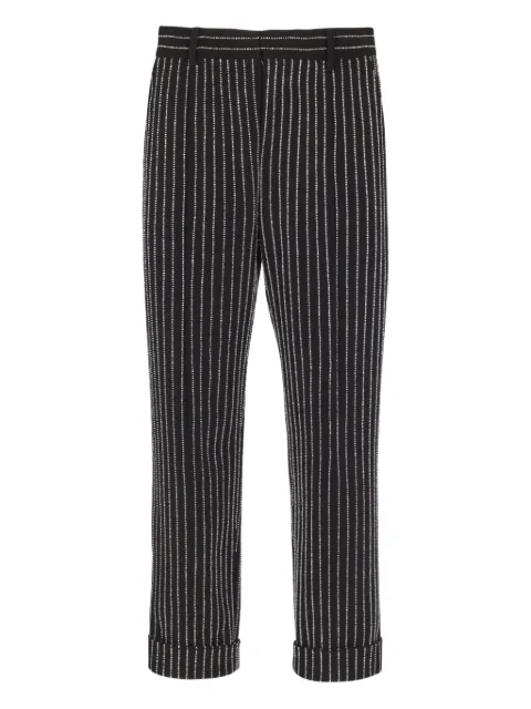 Balmain crystal-stripes trousers Black FH0PM102PD27
