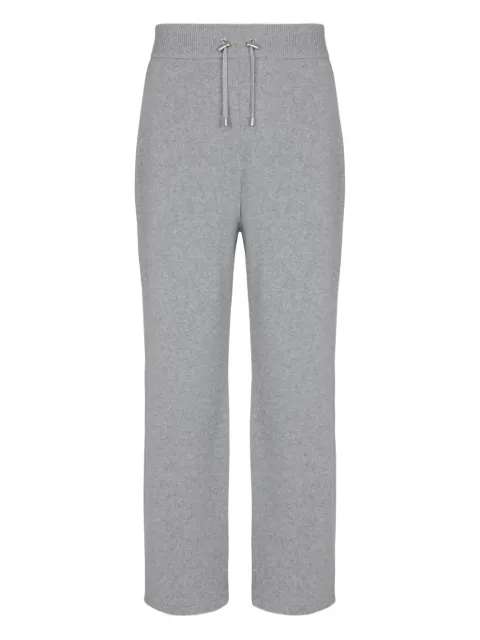 Balmain recycled cashmere-wool blend track pants Grey FH0PQ356KI87