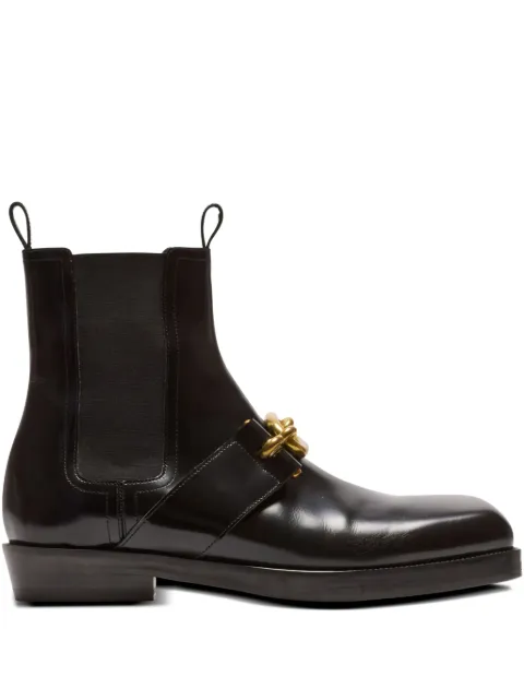 Balmain Sync Chelsea boots in glazed leather Black FM0TE382LSPZ