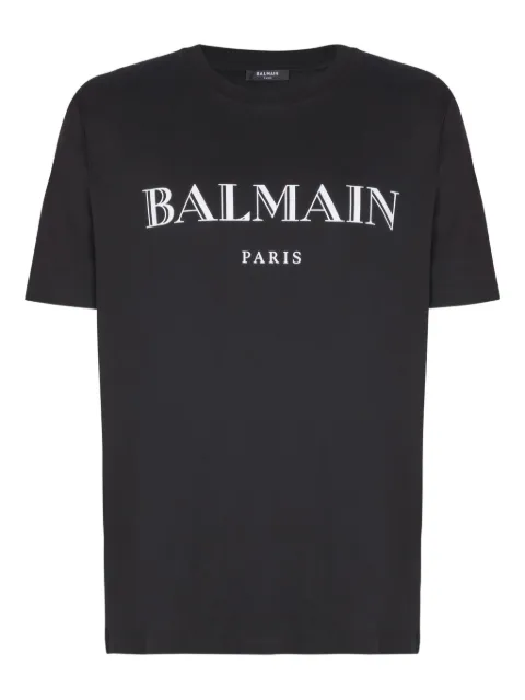 Balmain logo-print T-shirt Black FH2EG000BD28