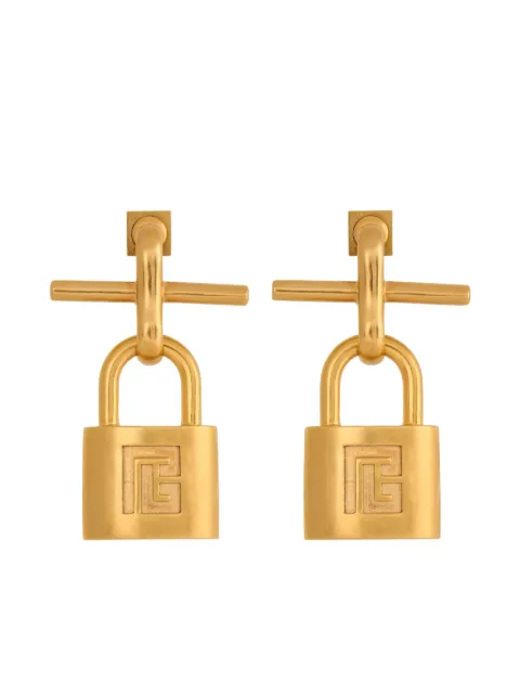 Balmain pulse padlock earrings Gold FN0XK555MBRA