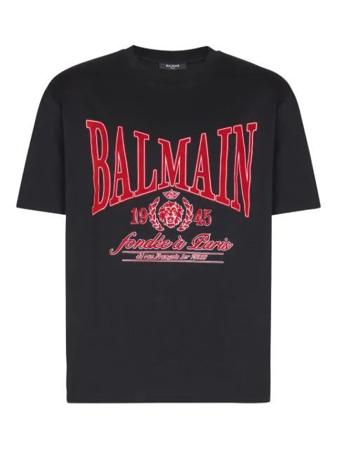Balmain logo-print T-shirt Black FH0EG000GF25