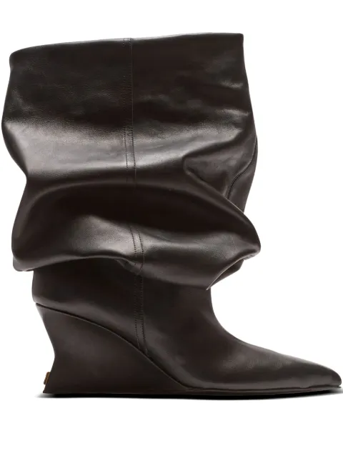 Balmain Slouchy wedge ankle boots Black FN0TA181LVIT