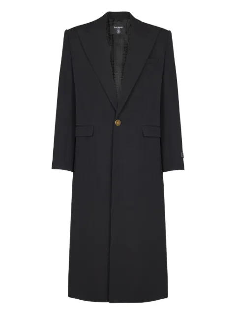 Balmain single-breasted coat Black FH0UD355WC09