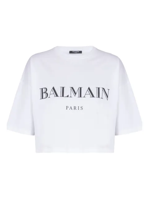 Balmain logo-print T-shirt White FF2EE145BD28