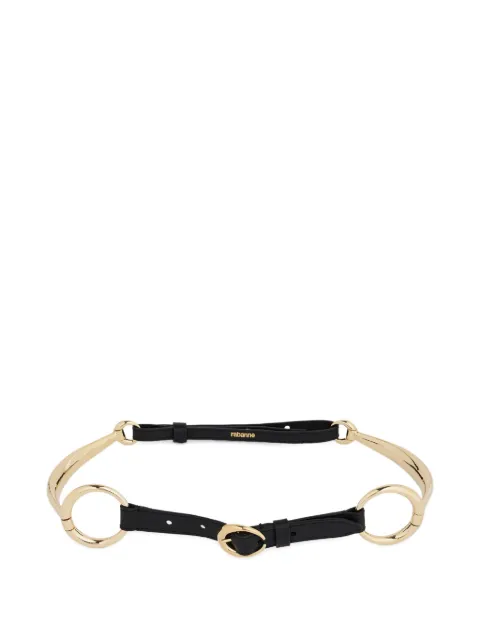 Rabanne ring leather belt Black 25HAA0251CLF261