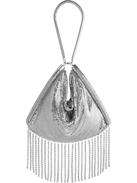 Rabanne chainmail fringe shoulder bag Silver 25HSS0372MET826