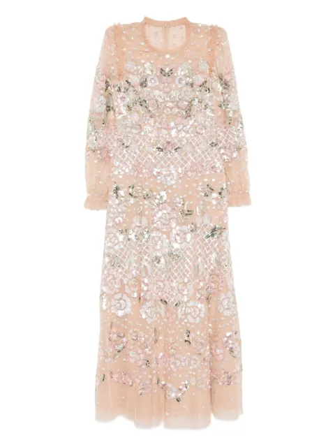 Needle & Thread Rosalie gown Neutrals DGLS02RPF25