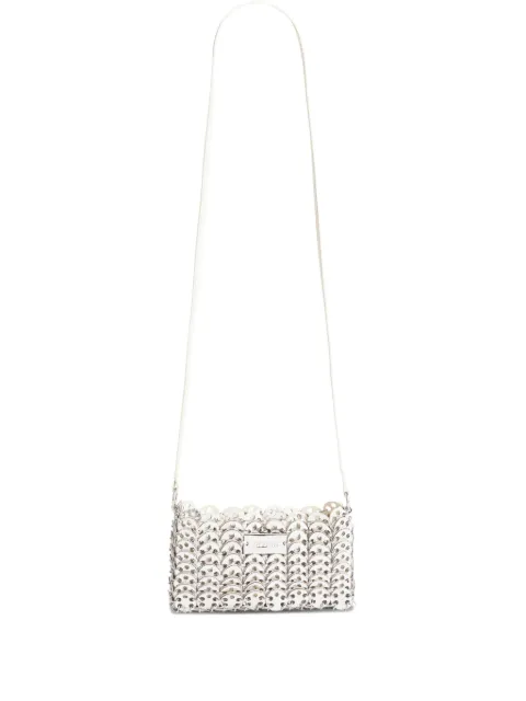 Rabanne 1969 metallic-link leather cross body bag Silver 25HSS0508CLF283
