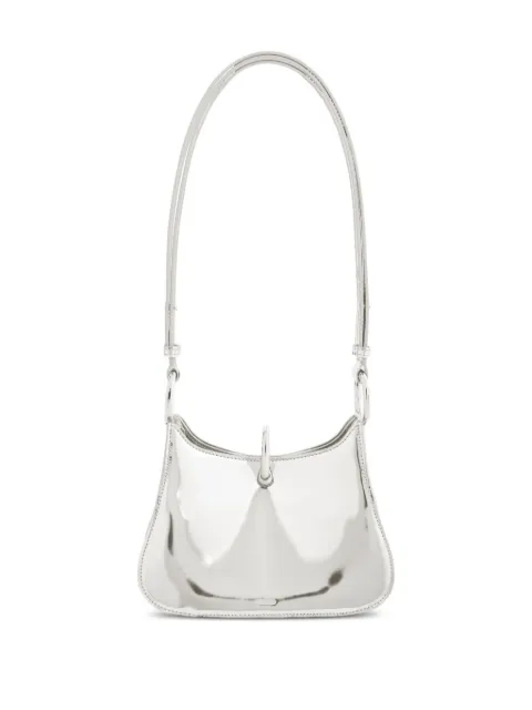 Rabanne ring-detail leather shoulder bag Silver 25HSS0550CLF265