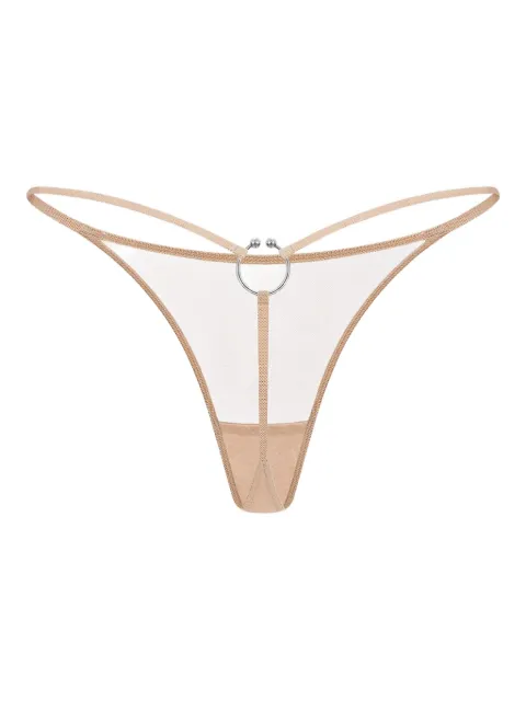 Zhilyova Dune ring-detail thong Neutrals 191270220