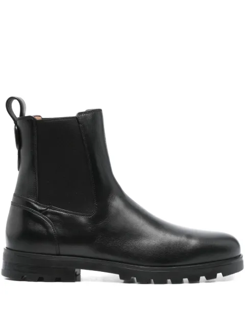 Santoni elastic-panel leather boots Black WTDR71721SMRNVRFN01