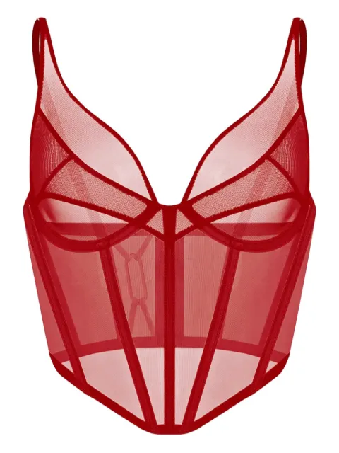 Zhilyova Asteria mesh corset Red 211490210