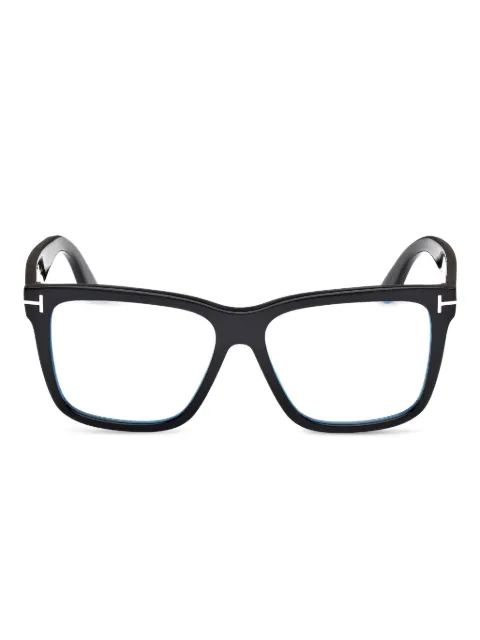 TOM FORD Eyewear square-frame clip-on glasses Black FT6069B