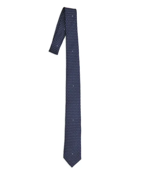 FENDI micro polka-dot silk tie Blue FXC023AYBR