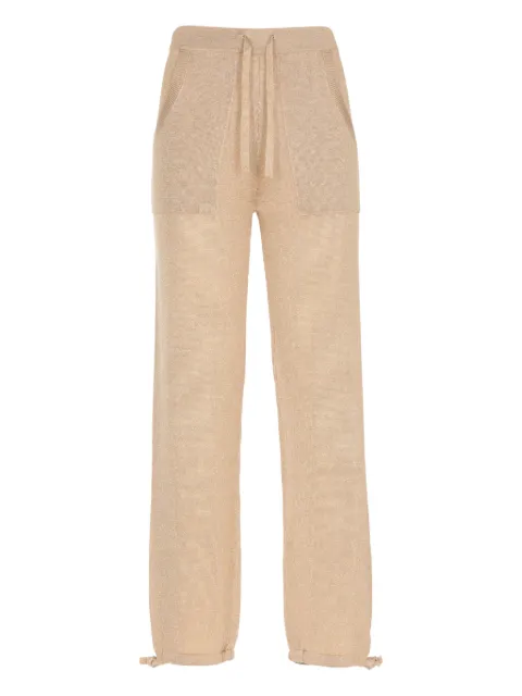 Kangra lurex-effect elastic-waist trousers Neutrals S5A197215006