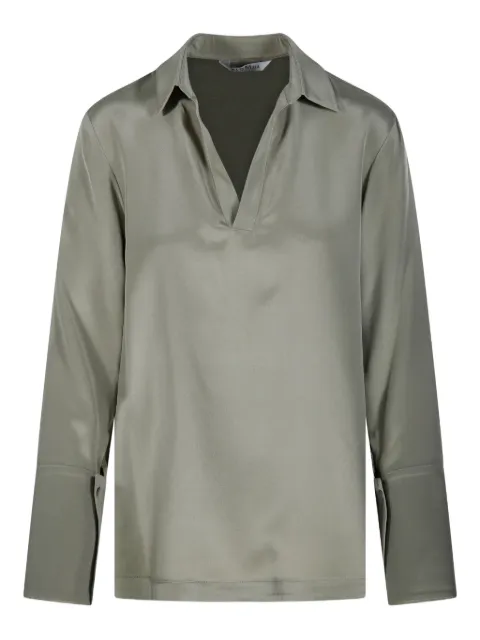 Max Mara V-neck long-sleeve blouse Green 2521196018600
