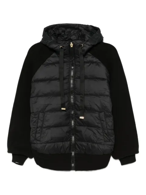 TWINSET quilted hooded jacket Black 252TP2171