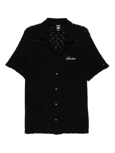 Sinclair logo-embroidered shirt Black SMT561