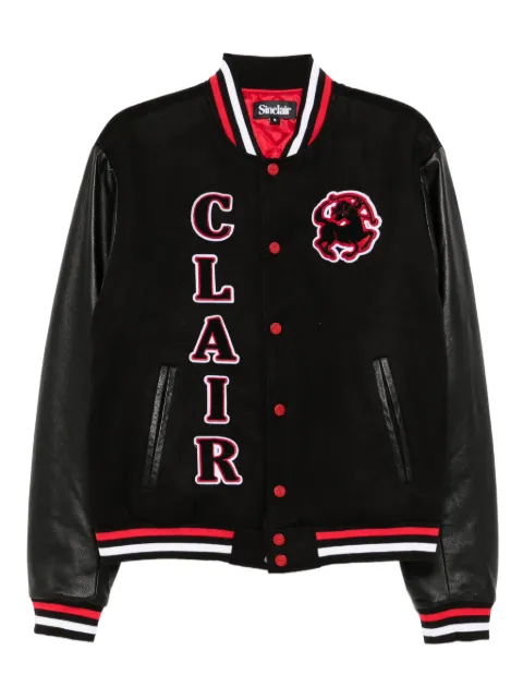 Sinclair patch-emblem bomber jacket Black SMT391