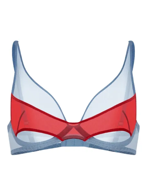 Zhilyova The Asteria mesh-panelled bra Blue 211010251