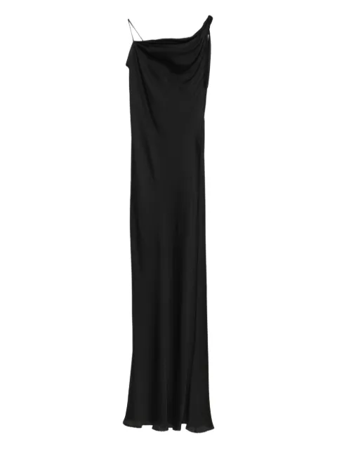 TWINSET cowl-neck one-shoulder midi dress Black 252TP2360