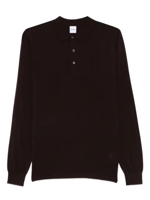 ASPESI long-sleeve wool polo shirt Brown M197V108