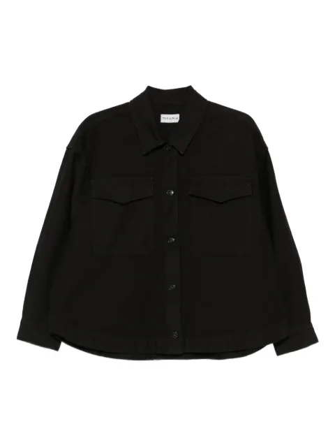 TRUE AVENUE double-pocket cotton shirt jacket Black POLINESTRUCTURE