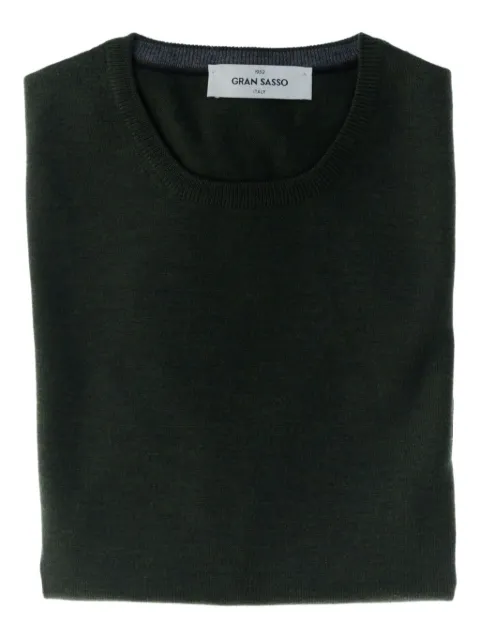 Gran Sasso round-neck wool sweater Green 5516714290