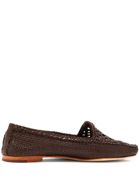 DRAGON DIFFUSION woven leather loafers Brown 5104
