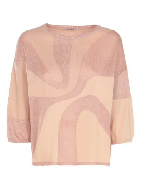 Kangra lurex-pattern blouse Pink 197321008
