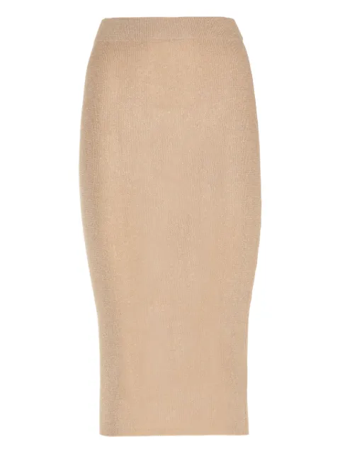 Kangra lurex-detail midi skirt Neutrals 197144006