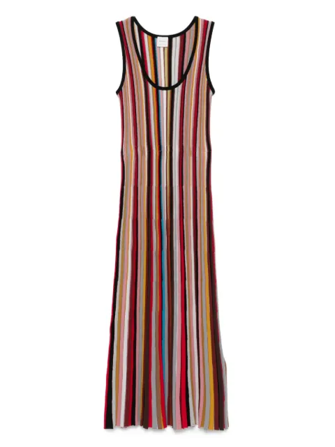 Paul Smith striped ribbed knit dress Black W1R616NT11151