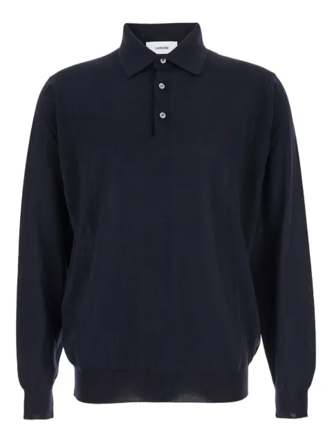 Lardini virgin wool polo shirt Blue CNLPML62CN64021