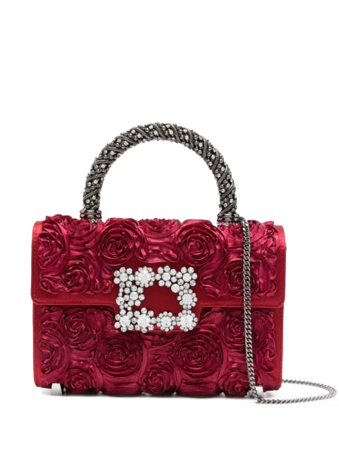 Roger Vivier rose-embellishment tote bag Red RBWAMFCI100RS0