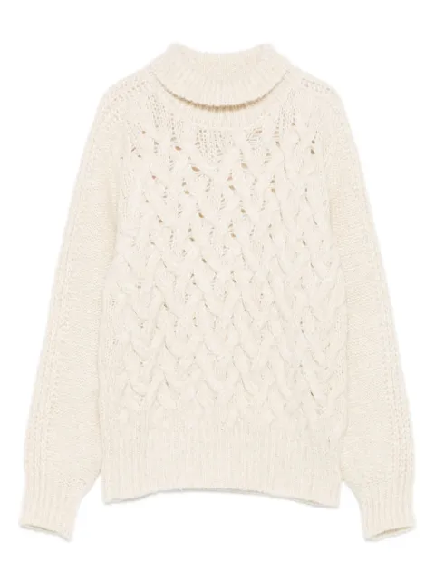 Eleventy cable-knit turtleneck sweater Neutrals L81MAGL21MAG0L044