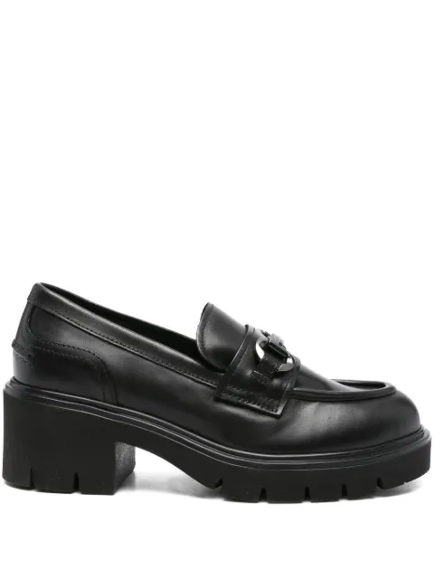 NERO GIARDINI 50mm chain-detail loafers Black I513980D