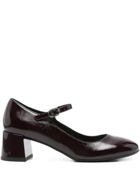 NERO GIARDINI 50mm leather almond pumps Red I514360D