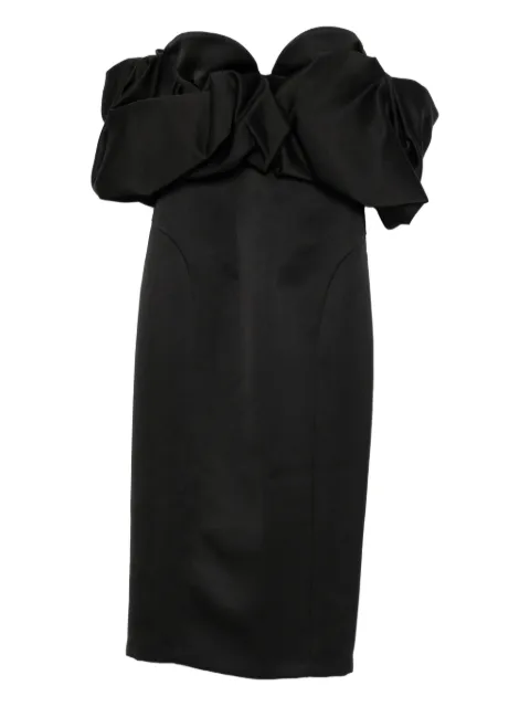 Elisabetta Franchi off-shoulder ruffled midi dress Black AB71456E2