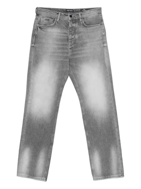 Antony Morato logo-plaque faded jeans Black MMDT00295FA700160