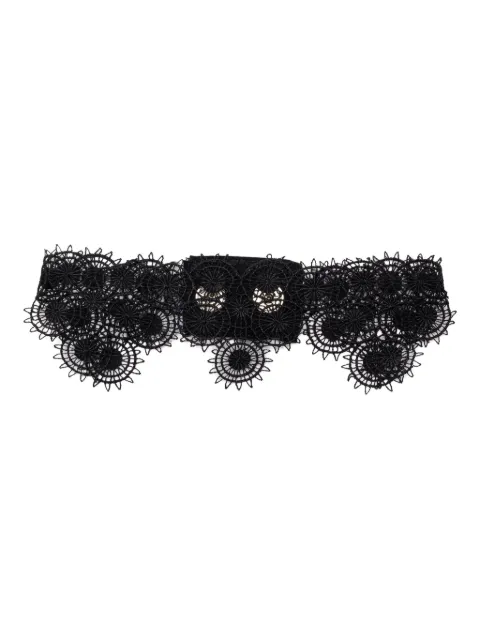 Manokhi lace-embellishment choker necklace Black MANO116LACE23