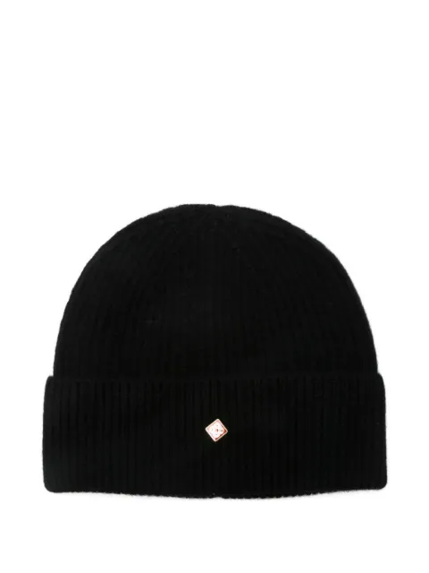 Casablanca ribbed logo beanie Black AAW25HAT09005