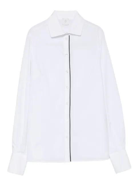 Eleventy central-seam cotton-blend shirt White L80CAMK03TES0K19301