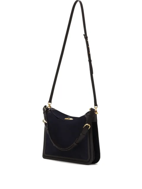 Lanvin Sac Compagnon suede shoulder bag Blue LWBGLRMMNUCAH25