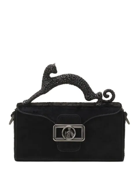 Lanvin Pencil cat leather crossbody bag Black LWBGBRS3POCAH25