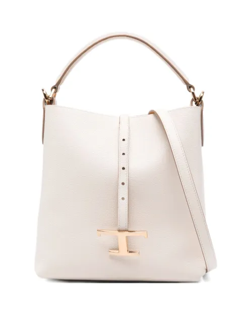Tod's mini T Timeless leather bucket bag Neutrals XBWTSEK0100XSO