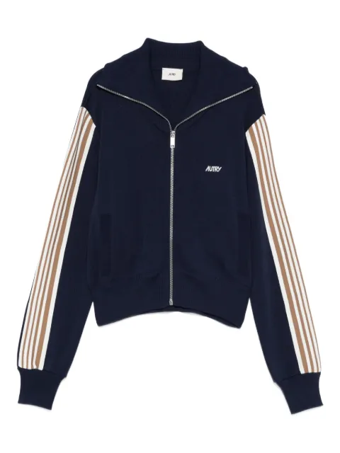 Autry stripe-detail zip-up sweatshirt Blue JAPWB7KB