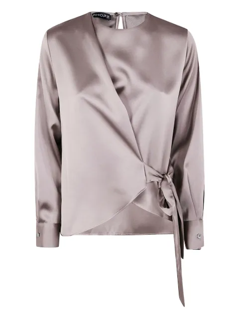 DRHOPE wrap-tie shirt Neutrals 42324331